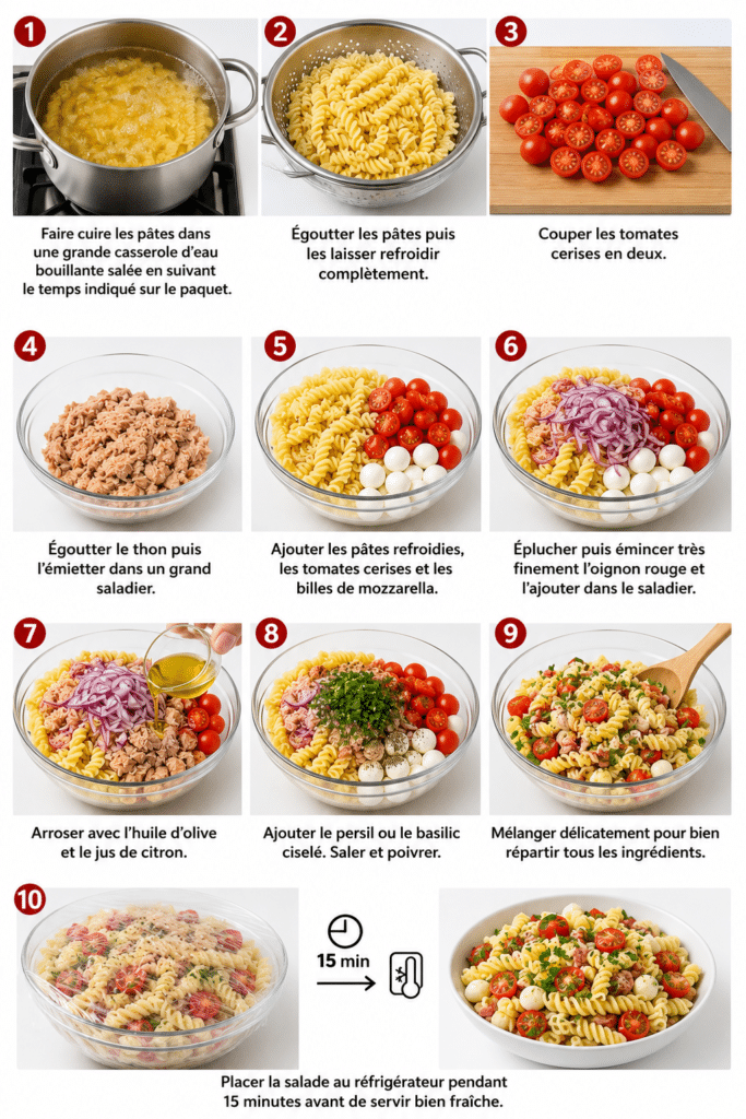 Salade de pâtes au thon