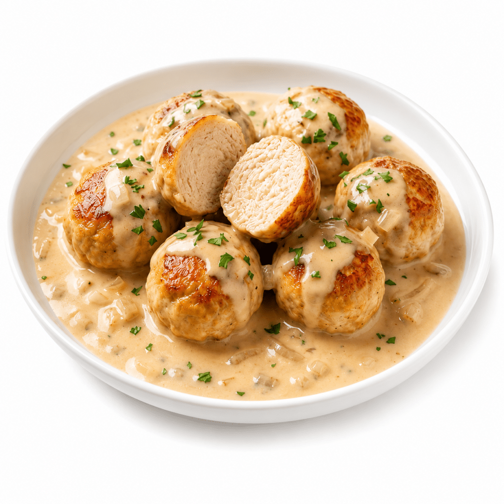 BOULETTES DE POULET SAUCE CRÈME