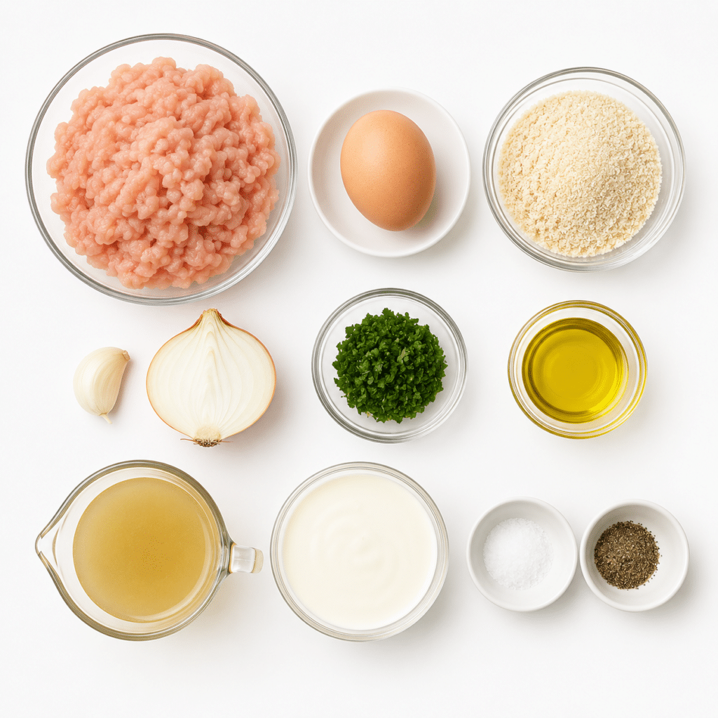 Boulettes de Poulet Sauce Crème : une recette fondante, facile et ultra gourmande 2 BOULETTES DE POULET SAUCE CRÈME