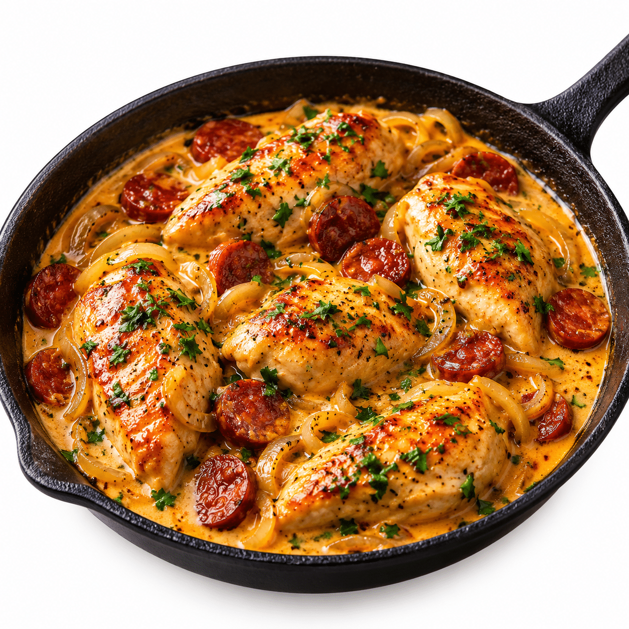 POULET CRÉMEUX AU CHORIZO
