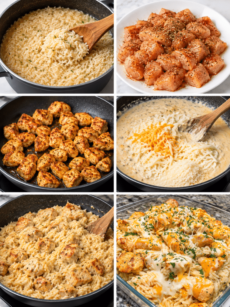 Garlic Butter Chicken and Three-Cheese Creamy Rice 3 Garlic Butter Chicken and Three-Cheese Creamy Rice