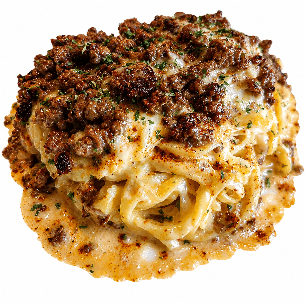 Cheesy Garlic Butter Beef Spaghetti with Parmesan
