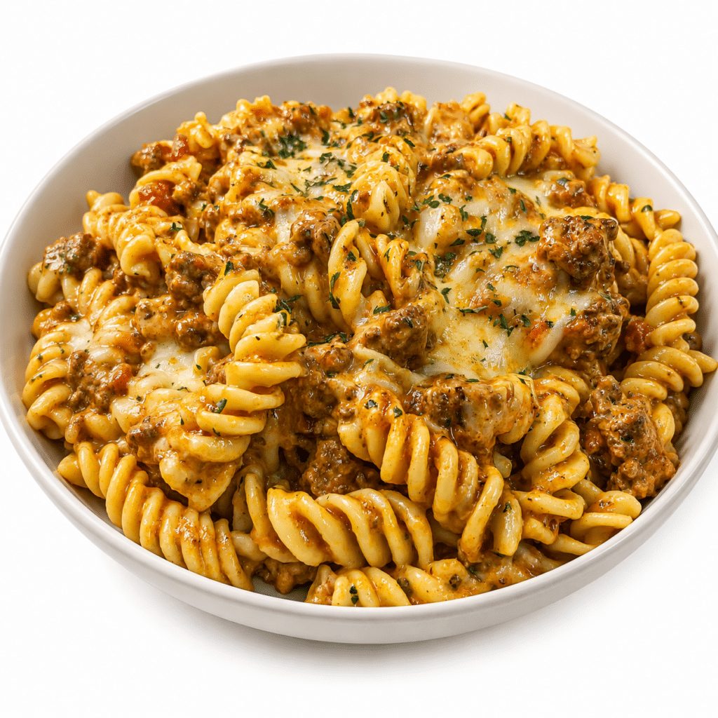 Creamy Beef Rotini with Velveeta Marinara 4 Creamy Beef Rotini with Velveeta Marinara
