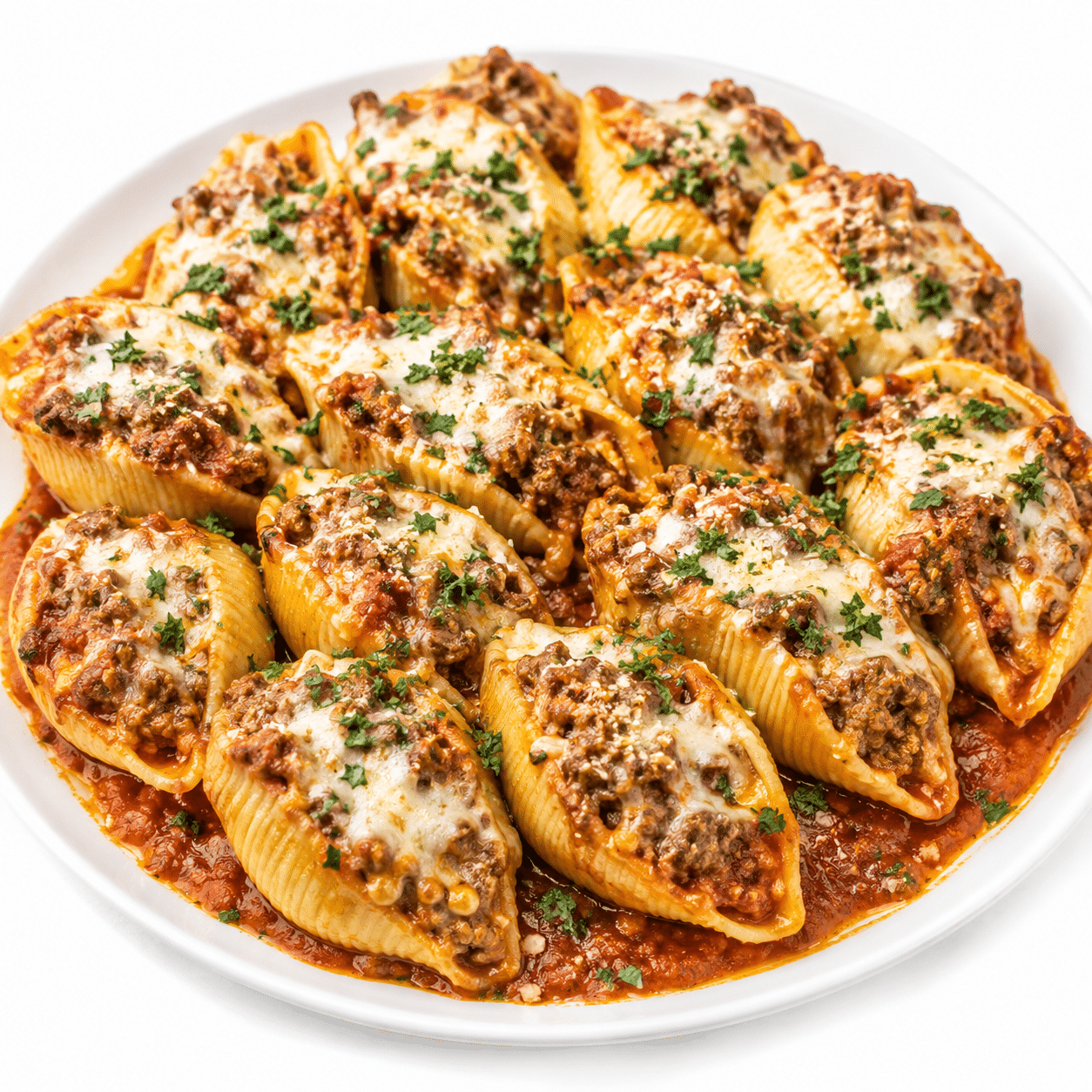 Three-Cheese Beef Stuffed Jumbo Shells
