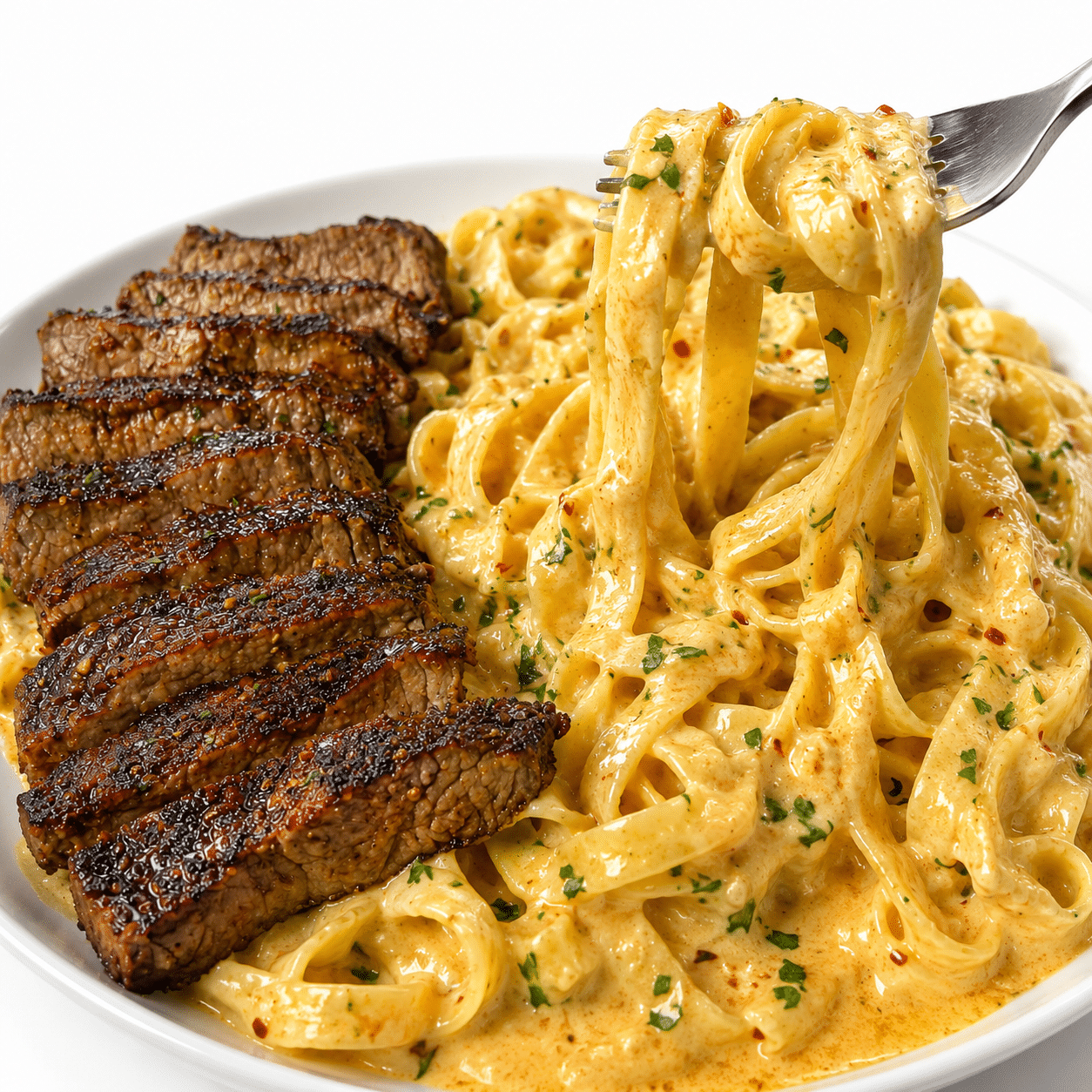 Cajun Butter Steak with Creamy Parmesan Fettuccine 5 Cajun Butter Steak with Creamy Parmesan Fettuccine