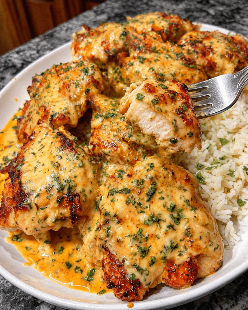 Garlic Parmesan Chicken with Creamy Buttered Rice 4 Chicken with Creamy Buttered Rice