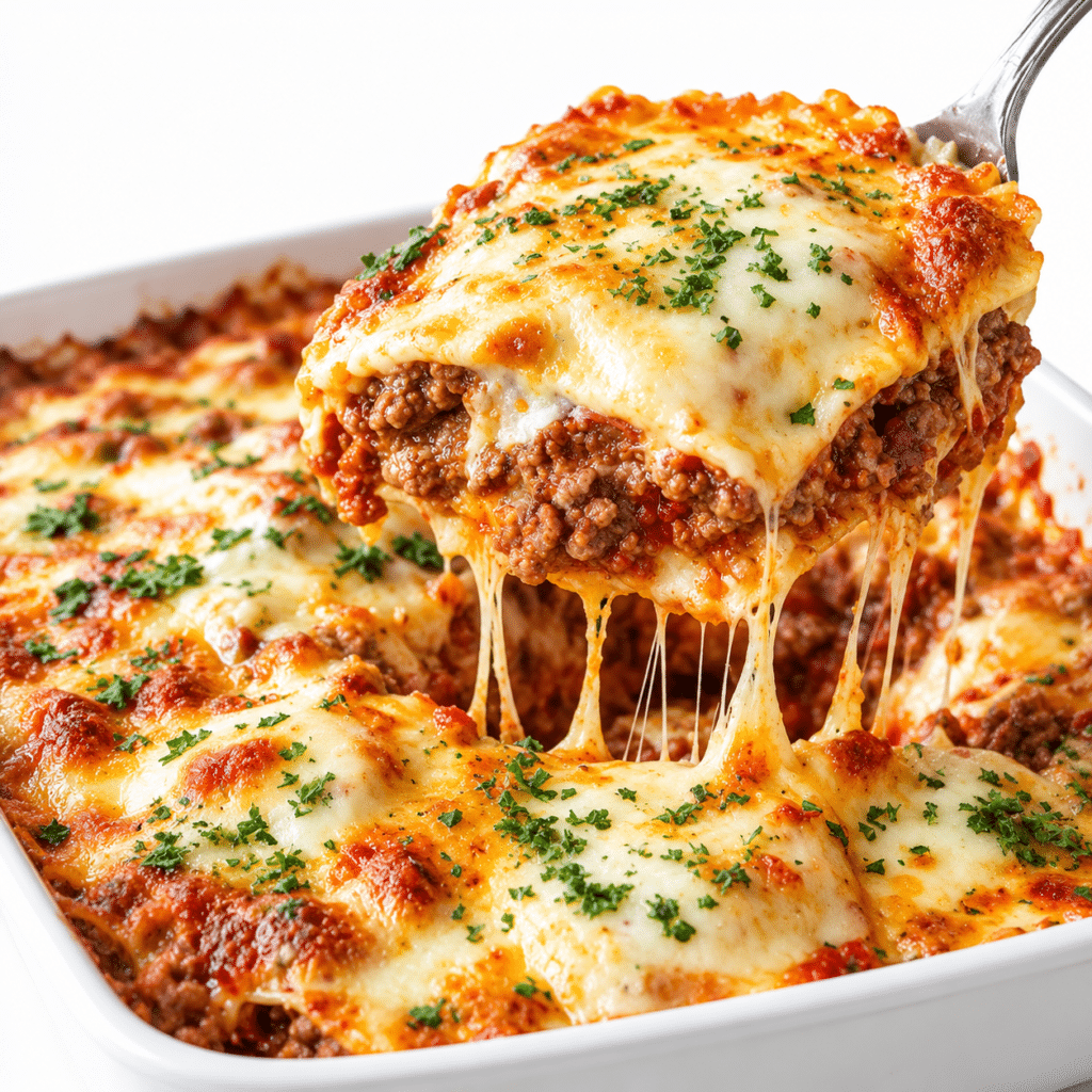 Ultimate Beef and Cheese Ravioli Bake