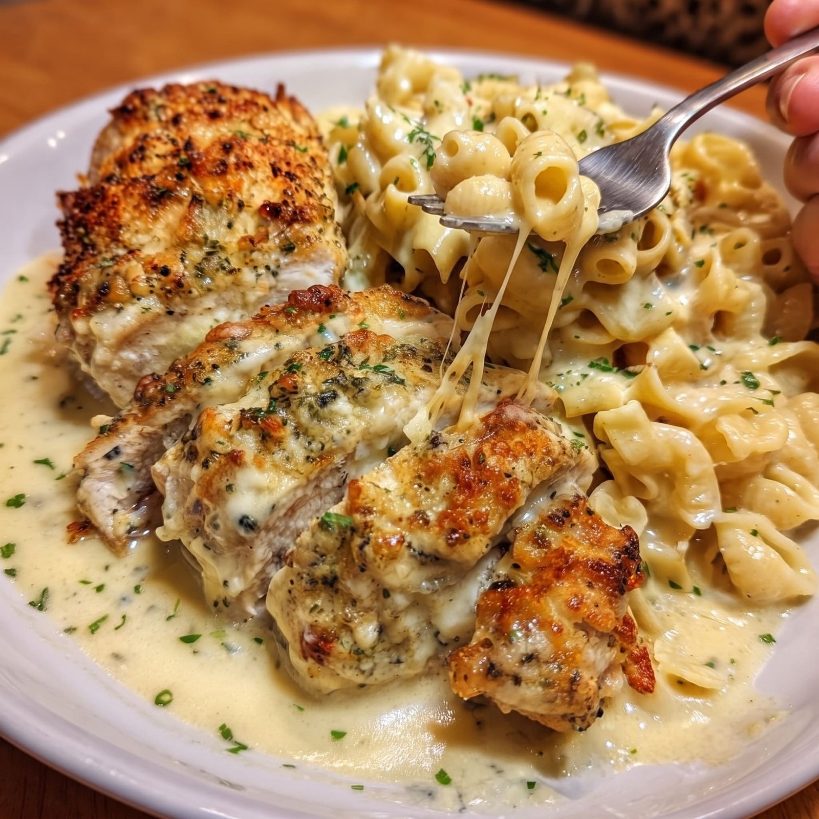Baked Caesar Chicken with Creamy Parmesan Pasta 5 Baked Caesar Chicken with Creamy Parmesan Pasta